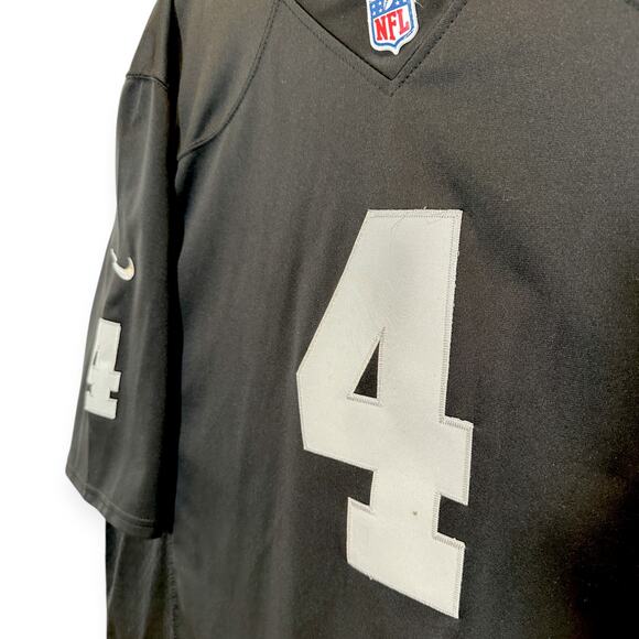 NFL x Nike Las Vegas Raiders Derek Carr #4 On Field Black Jersey Size XXXL - Picture 5 of 10